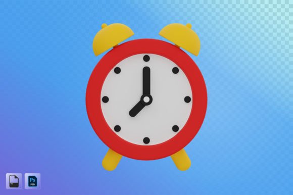 Alarm Clock 3D Illustration: A Versatile Design Asset for Modern Projects
