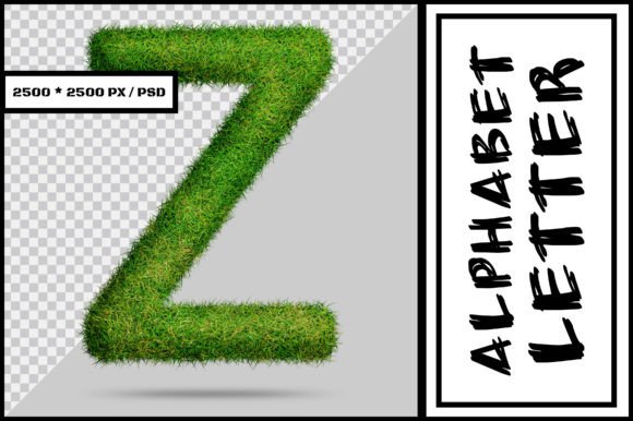Alphabet Letter Z with Grass Style: A Versatile Design Element for Creative Projects