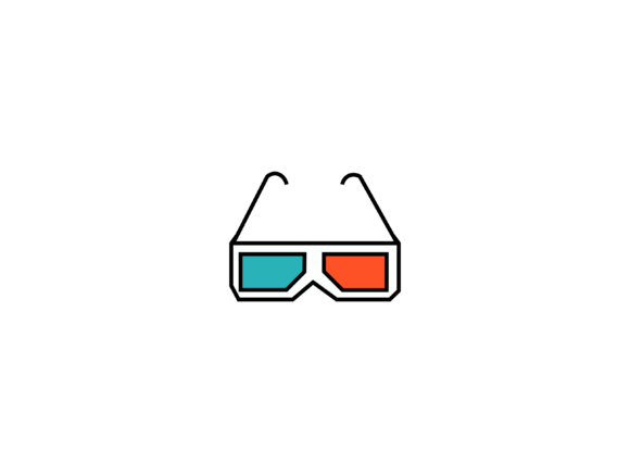Cinema 3D Glasses Illustrations for Creative Projects