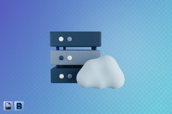 Cloud Database 3D Illustration: Strategic Visuals for Modern Design and Communication