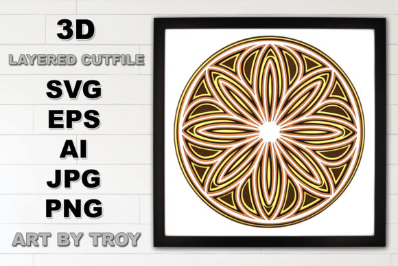 Creating Stunning 3D Art with the 3D Mandala Layered SVG Cut File