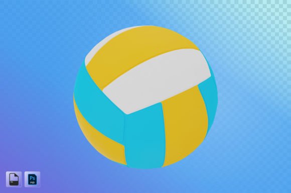 Enhancing Digital Creativity with Volleyball 3D Illustration