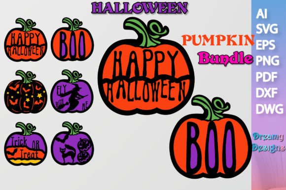 Halloween 3D Pumpkin Bundle for Creative Projects