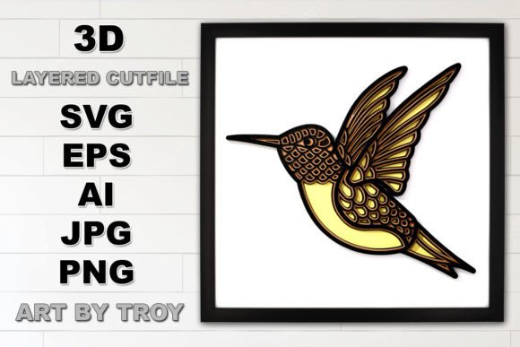 Hummingbird 3D Layered SVG Cut File: A Versatile Tool for Creative Art Projects