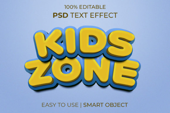 Kids Zone 3D Text Effect: A Creative Tool for Standout Designs
