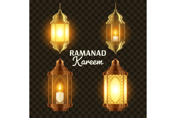 Ramadan Lamp Set Vector. Islam. Kareem: A Symbol of Tradition and Design