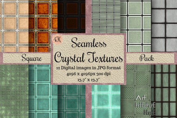 Seamless Crystal Textures - Square Pack: A Versatile Resource for Designers and Creatives