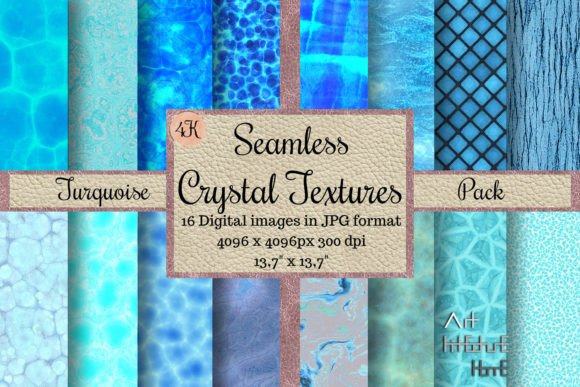Seamless Crystal Textures - Turquoise: A Versatile Resource for Designers and Artists