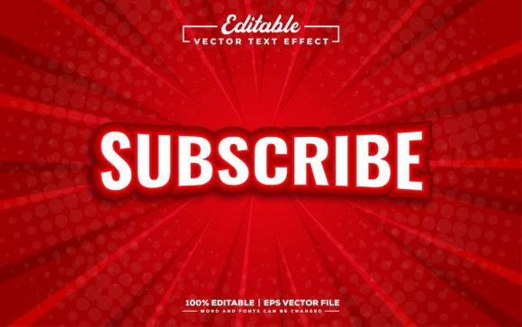 Subscribe Editable 3D Text Effect: A Practical Tool for Adobe Illustrator Users
