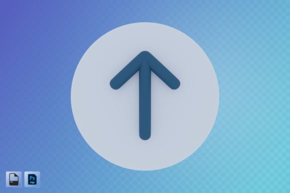 Up Arrow 3D Illustration: A Versatile Design Asset for Modern Creative Projects